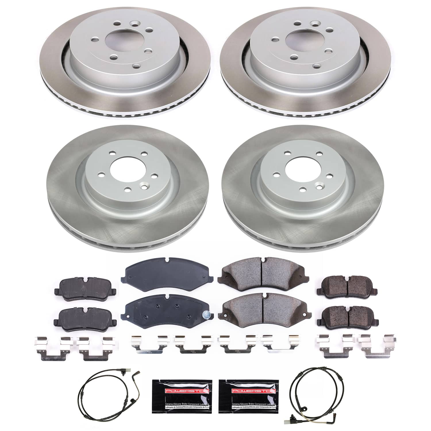 Power Stop SC6227 - Front And Rear Z17 Evolution Pad And Semi-Coated Rotor Kit vehicle fitment brake part