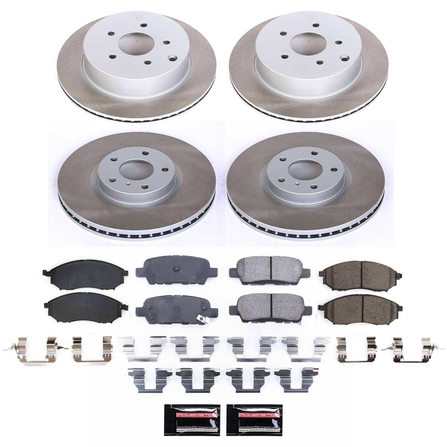Power Stop SC6237 - Front And Rear Z17 Evolution Pad And Semi-Coated Rotor Kit vehicle fitment brake part