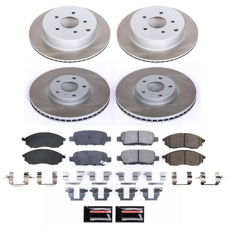 Power Stop SC6237 - Front And Rear Z17 Evolution Pad And Semi-Coated Rotor Kit vehicle fitment brake part