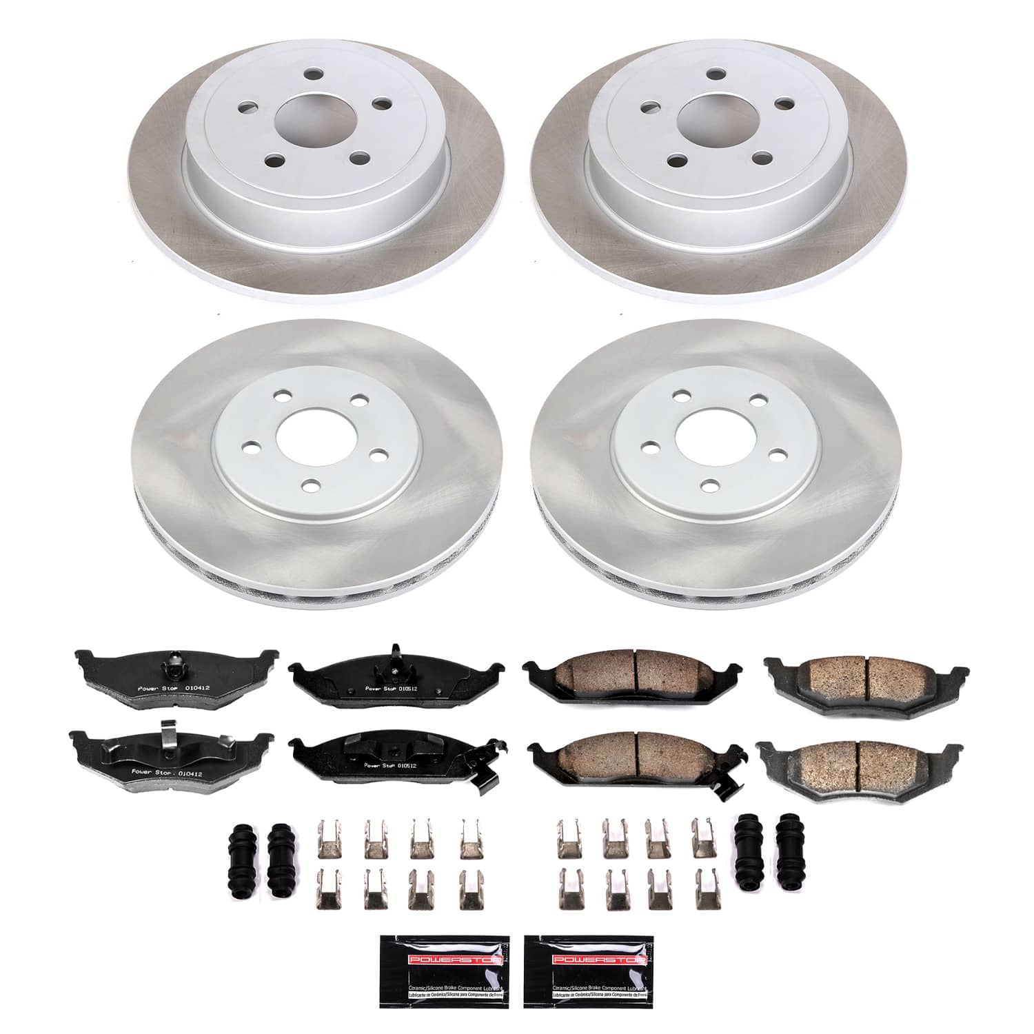 Power Stop SC6265 - Front And Rear Z17 Evolution Pad And Semi-Coated Rotor Kit vehicle fitment brake part