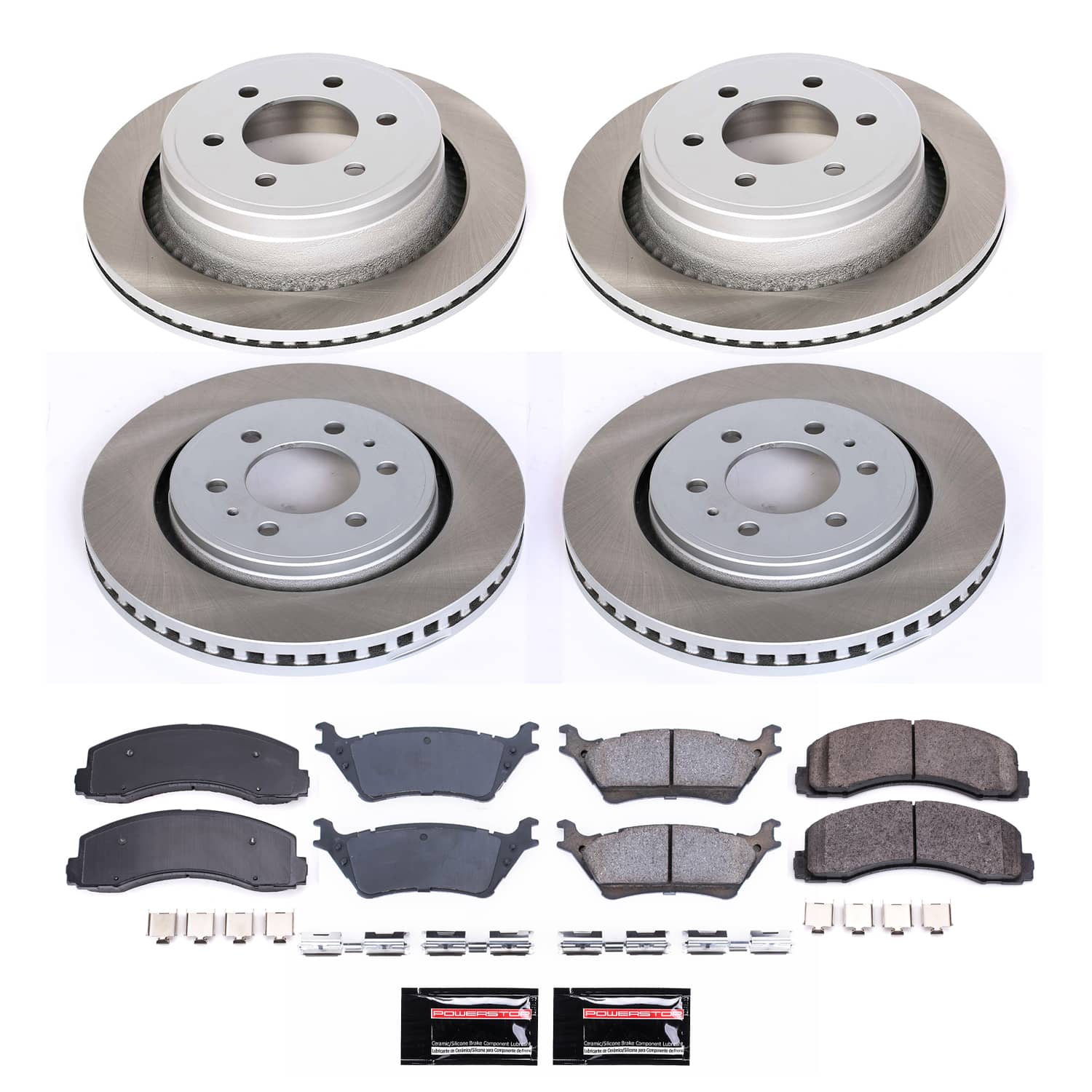 Power Stop SC6268 - Front And Rear Z17 Evolution Pad And Semi-Coated Rotor Kit vehicle fitment brake part