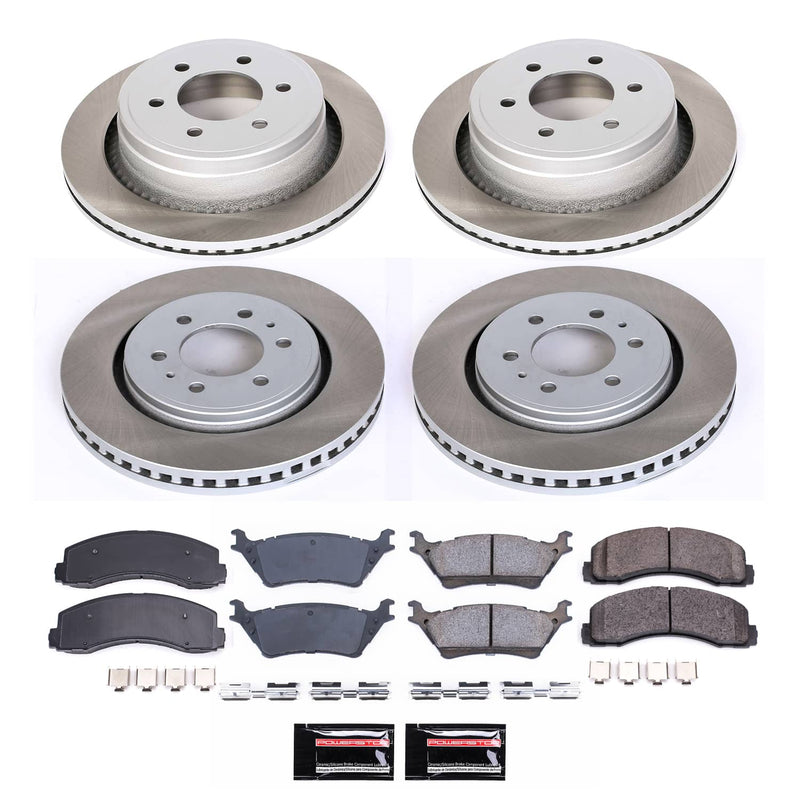 Power Stop SC6268 - Front And Rear Z17 Evolution Pad And Semi-Coated Rotor Kit vehicle fitment brake part