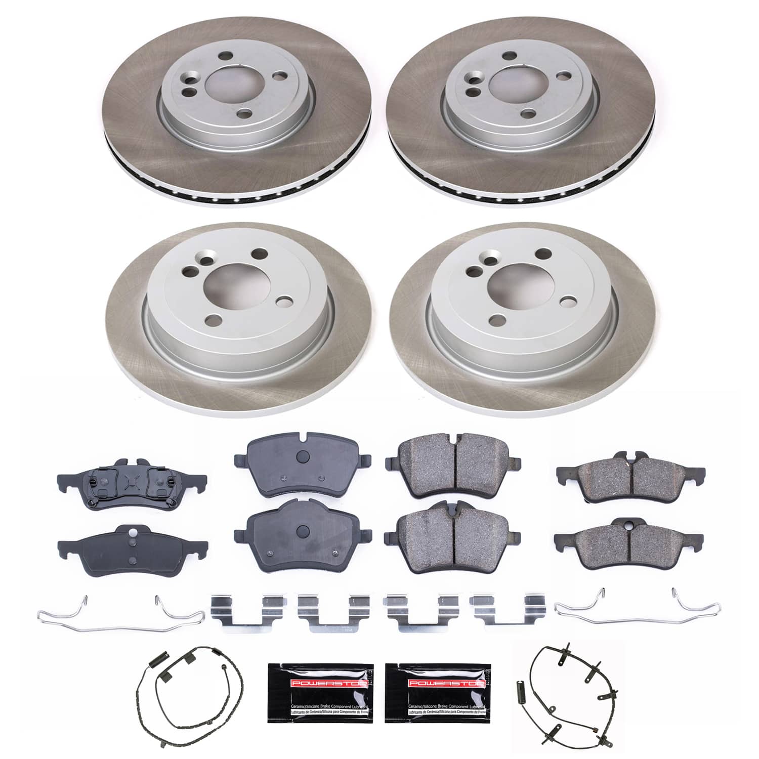Power Stop SC6299 - Front And Rear Z17 Evolution Pad And Semi-Coated Rotor Kit vehicle fitment brake part