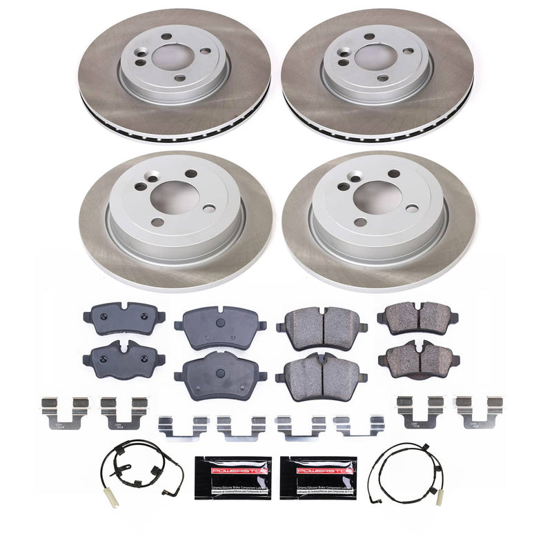 Power Stop SC6301 - Front And Rear Z17 Evolution Pad And Semi-Coated Rotor Kit vehicle fitment brake part