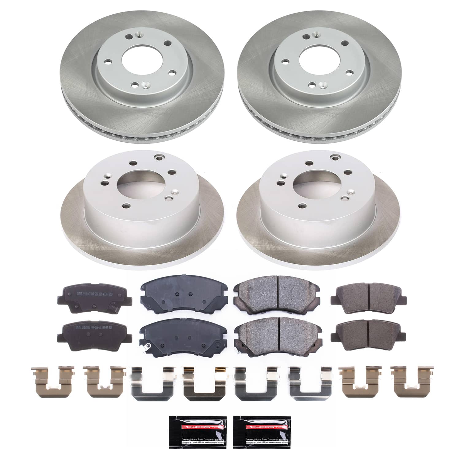 Power Stop SC6303 - Front And Rear Z17 Evolution Pad And Semi-Coated Rotor Kit vehicle fitment brake part