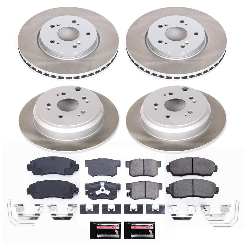 Power Stop SC6305 - Front And Rear Z17 Evolution Pad And Semi-Coated Rotor Kit vehicle fitment brake part