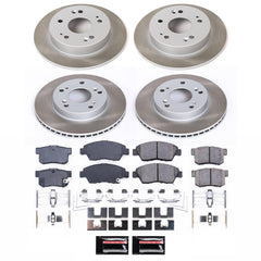 Power Stop SC6318 - Front And Rear Z17 Evolution Pad And Semi-Coated Rotor Kit vehicle fitment brake part