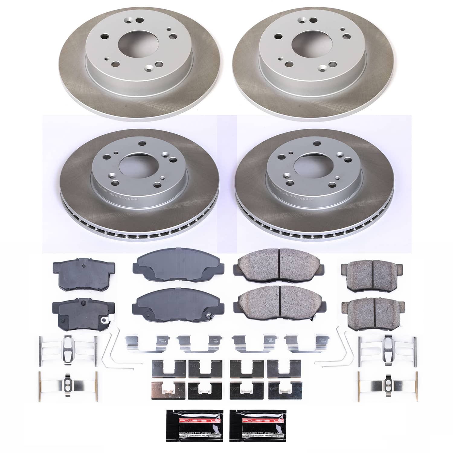 Power Stop SC6320 - Front And Rear Z17 Evolution Pad And Semi-Coated Rotor Kit vehicle fitment brake part