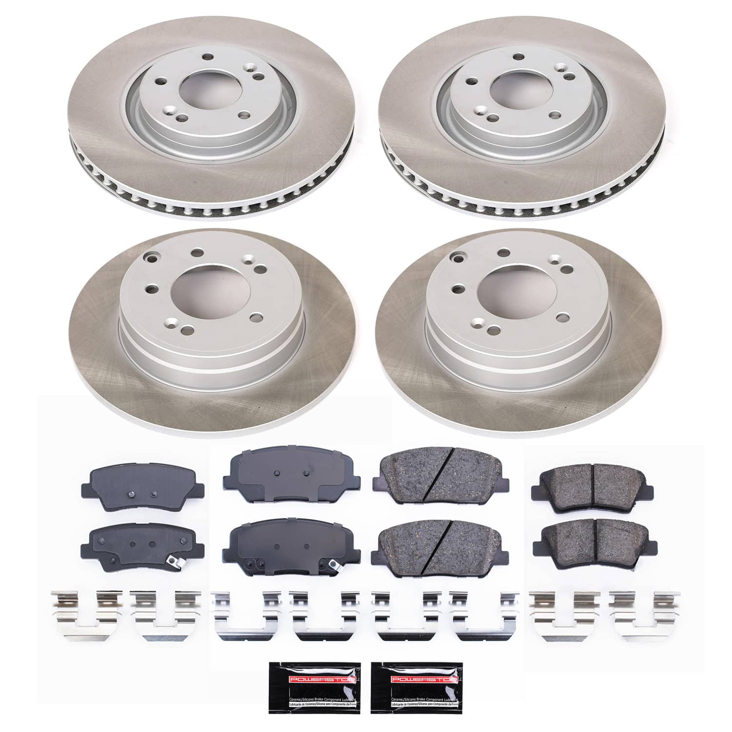 Power Stop SC6325 - Front And Rear Z17 Evolution Pad And Semi-Coated Rotor Kit vehicle fitment brake part