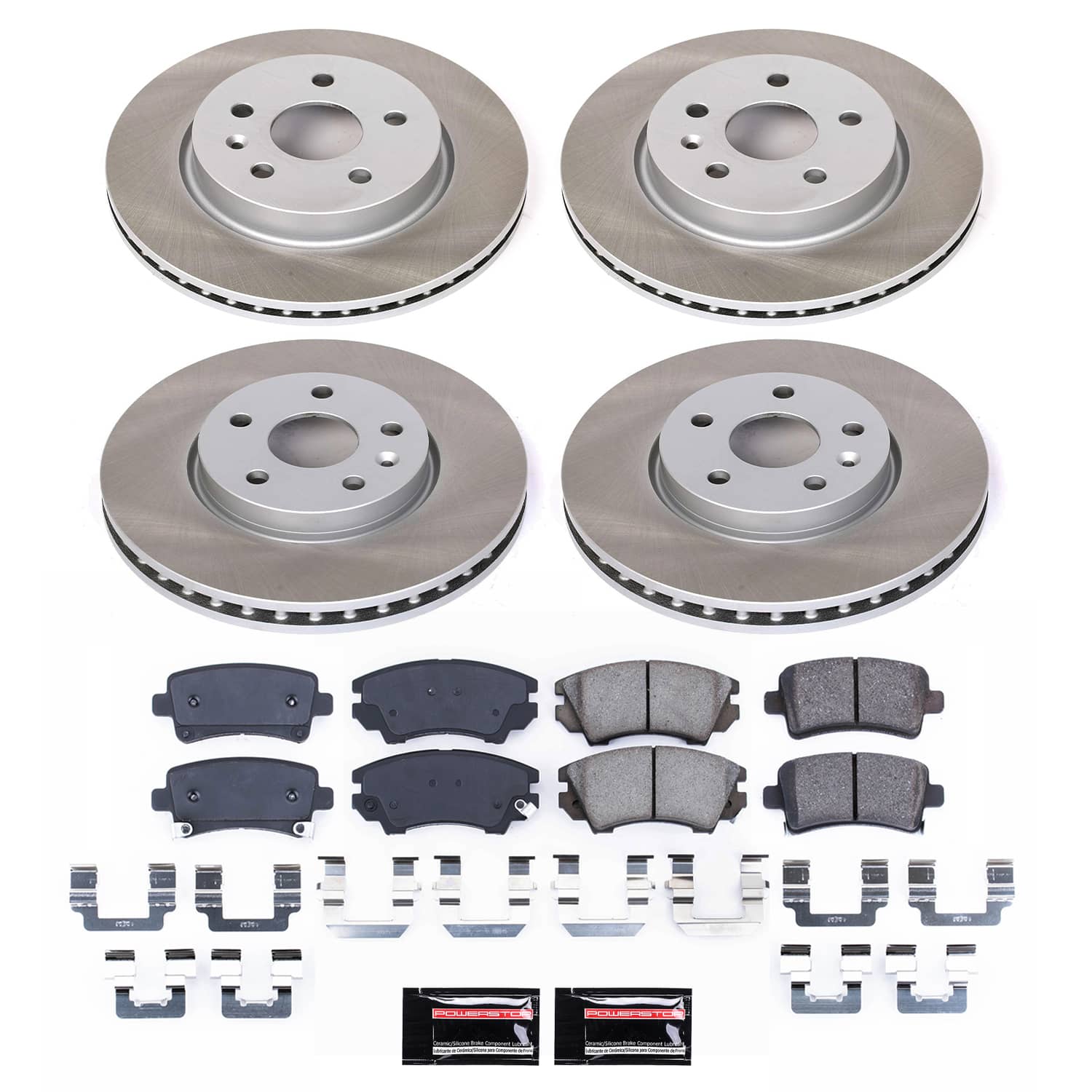 Power Stop SC6330 - Front And Rear Z17 Evolution Pad And Semi-Coated Rotor Kit vehicle fitment brake part