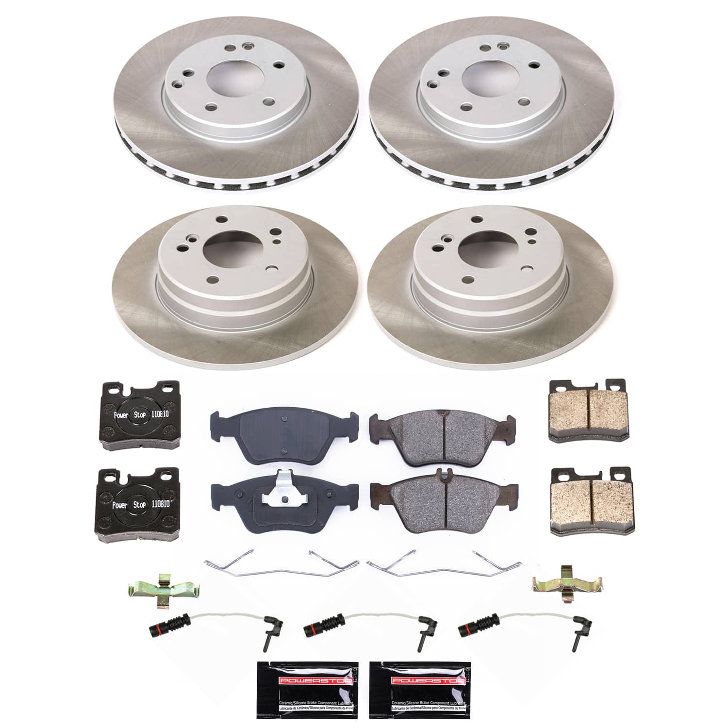 Power Stop SC6343 - Front And Rear Z17 Evolution Pad And Semi-Coated Rotor Kit vehicle fitment brake part