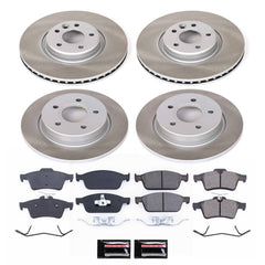 Power Stop SC6350 - Front And Rear Z17 Evolution Pad And Semi-Coated Rotor Kit vehicle fitment brake part