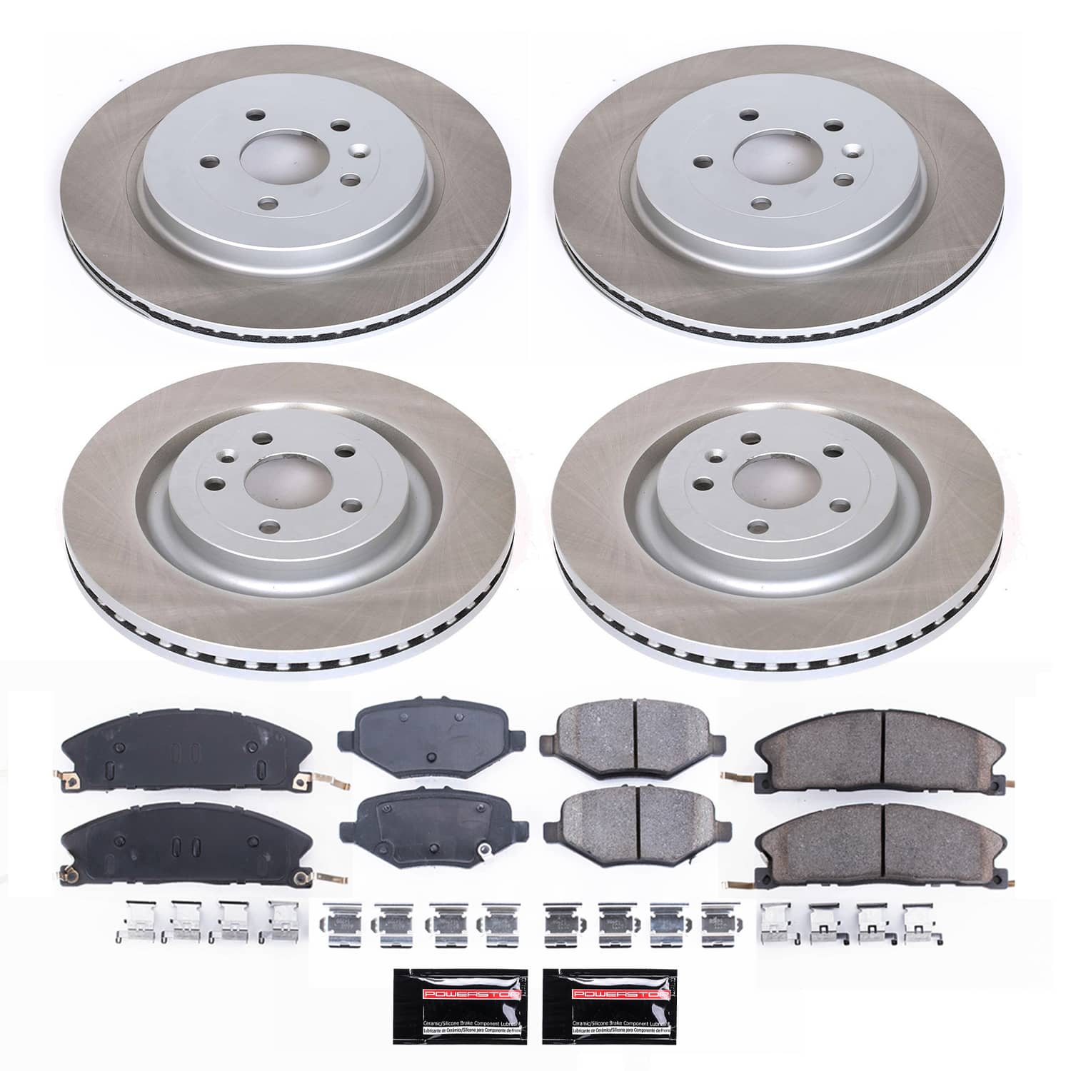 Power Stop SC6375 - Front And Rear Z17 Evolution Pad And Semi-Coated Rotor Kit vehicle fitment brake part