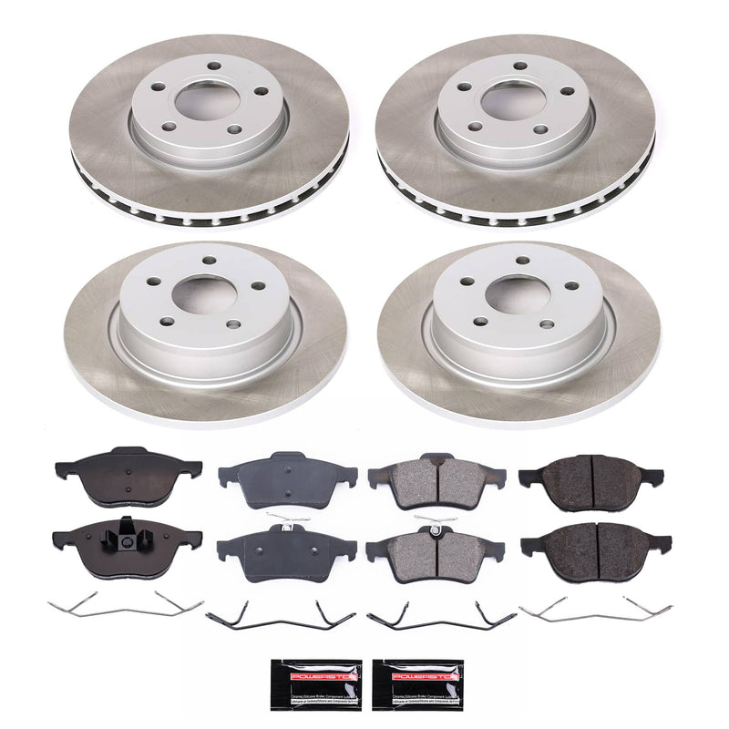 Power Stop SC6397 - Front And Rear Z17 Evolution Pad And Semi-Coated Rotor Kit vehicle fitment brake part