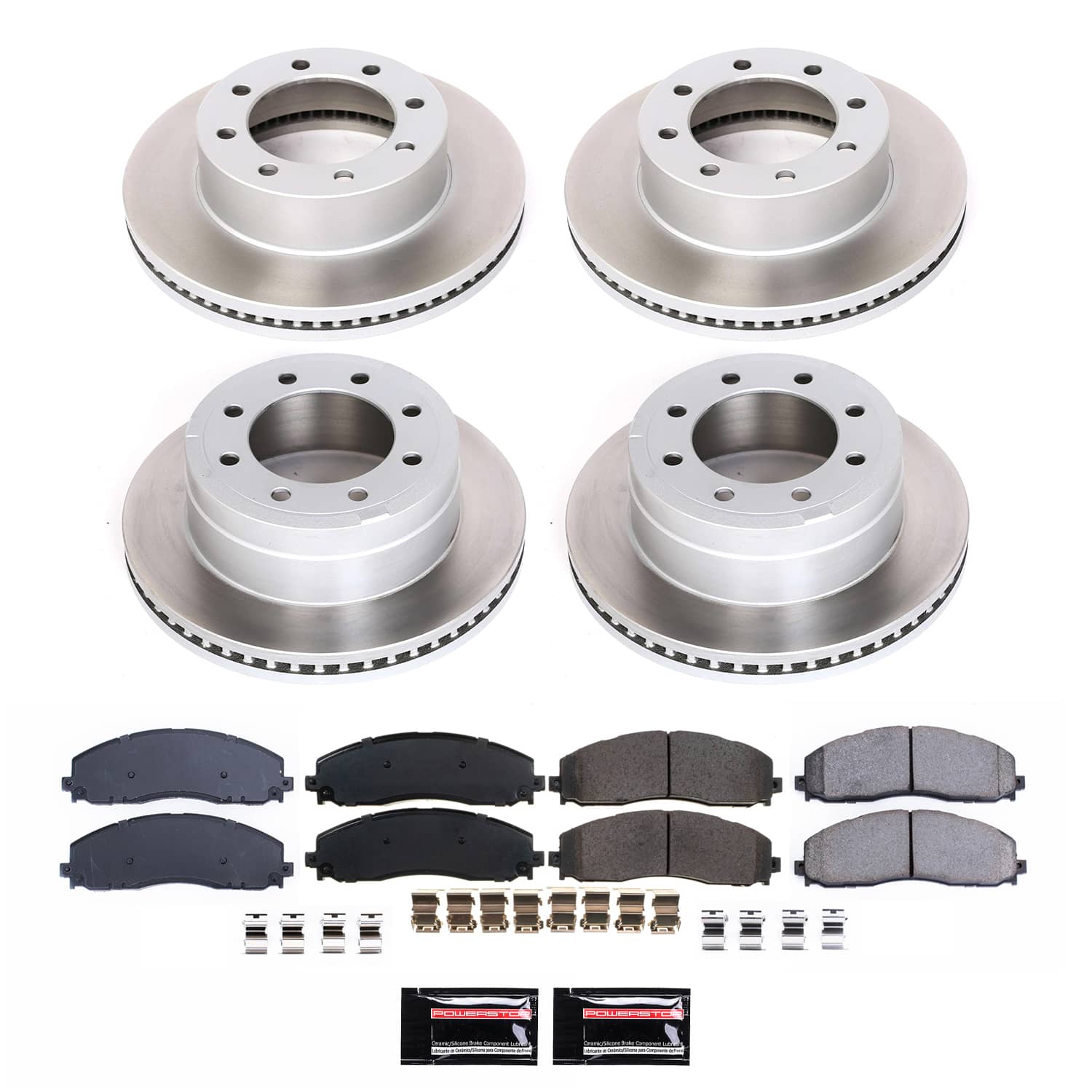 Power Stop SC6405 - Front And Rear Z17 Evolution Pad And Semi-Coated Rotor Kit vehicle fitment brake part