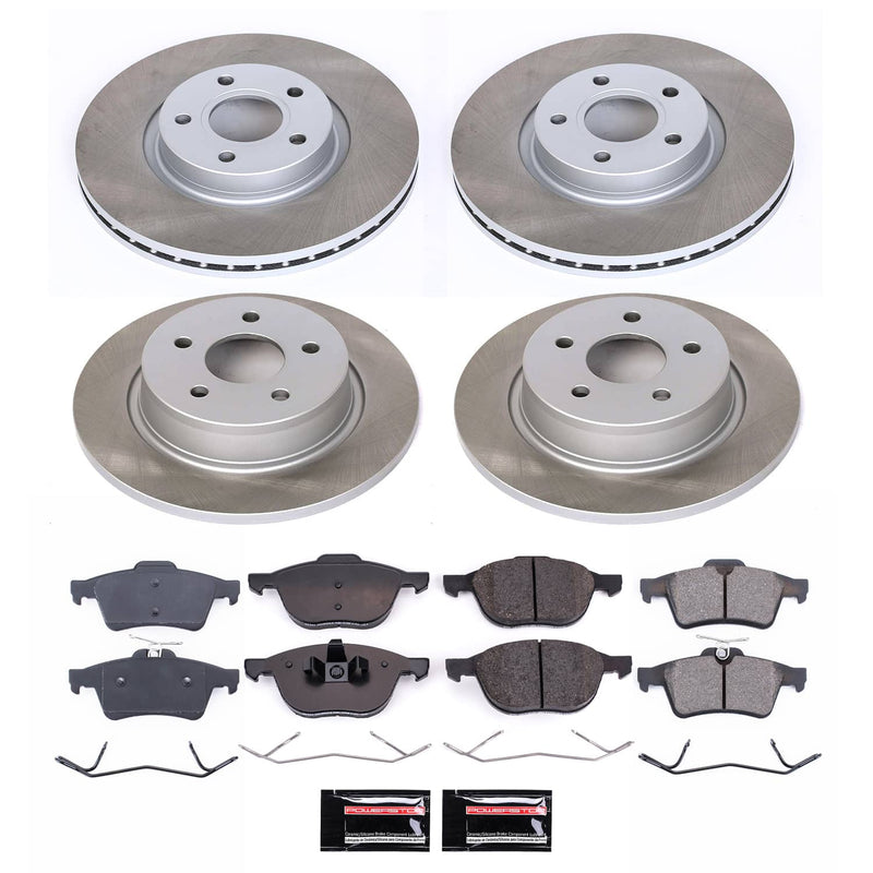 Power Stop SC6477 - Front And Rear Z17 Evolution Pad And Semi-Coated Rotor Kit vehicle fitment brake part