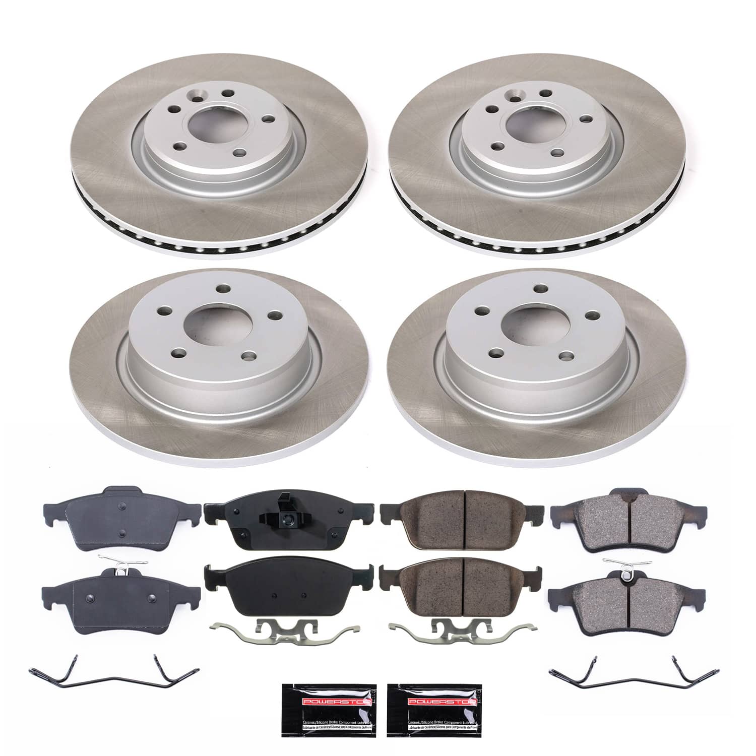 Power Stop SC6478 - Front And Rear Z17 Evolution Pad And Semi-Coated Rotor Kit vehicle fitment brake part