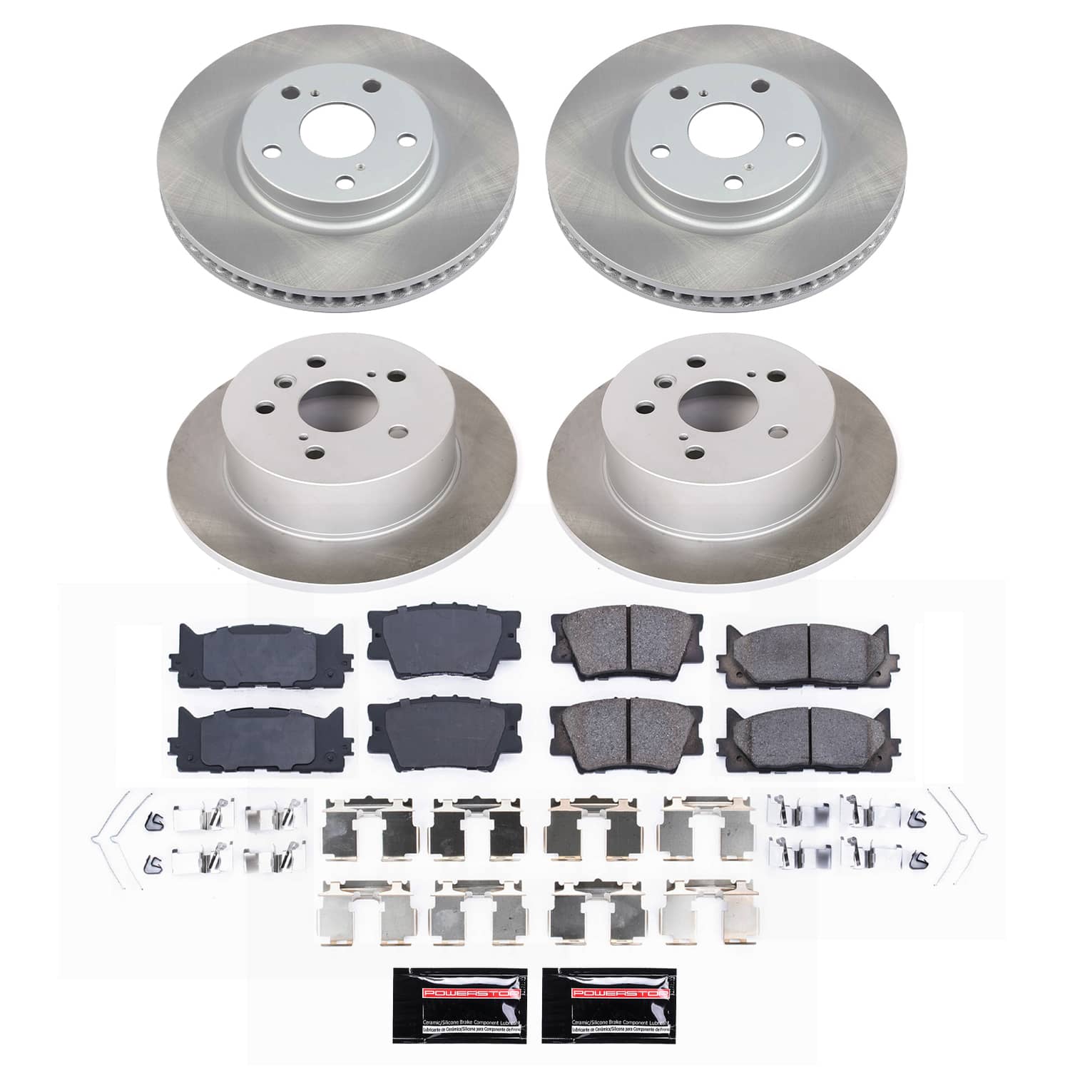 Power Stop SC6480 - Front And Rear Z17 Evolution Pad And Semi-Coated Rotor Kit vehicle fitment brake part