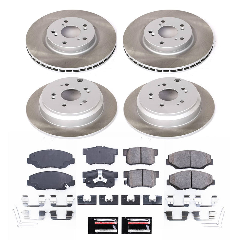 Power Stop SC6489 - Front And Rear Z17 Evolution Pad And Semi-Coated Rotor Kit vehicle fitment brake part