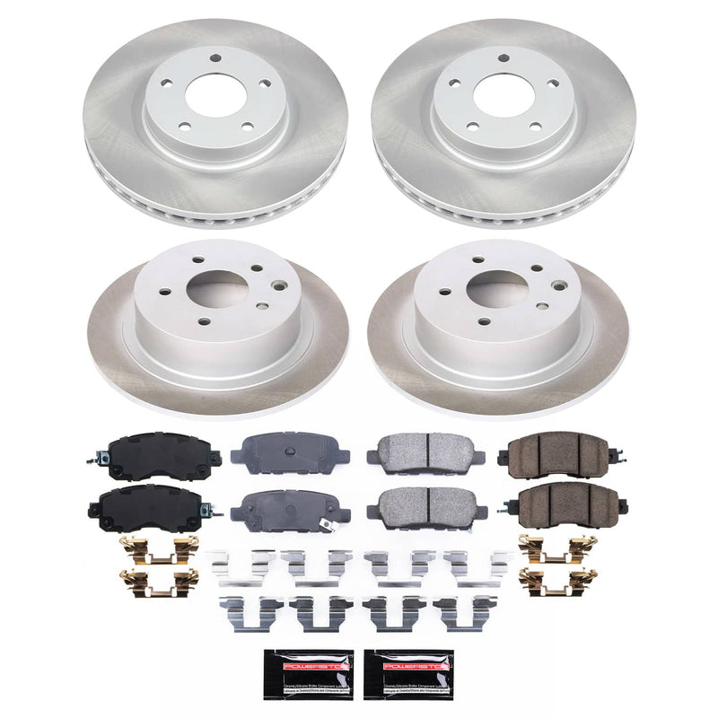 Power Stop SC6495 - Front And Rear Z17 Evolution Pad And Semi-Coated Rotor Kit vehicle fitment brake part