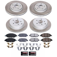 Power Stop SC6497 - Front And Rear Z17 Evolution Pad And Semi-Coated Rotor Kit vehicle fitment brake part