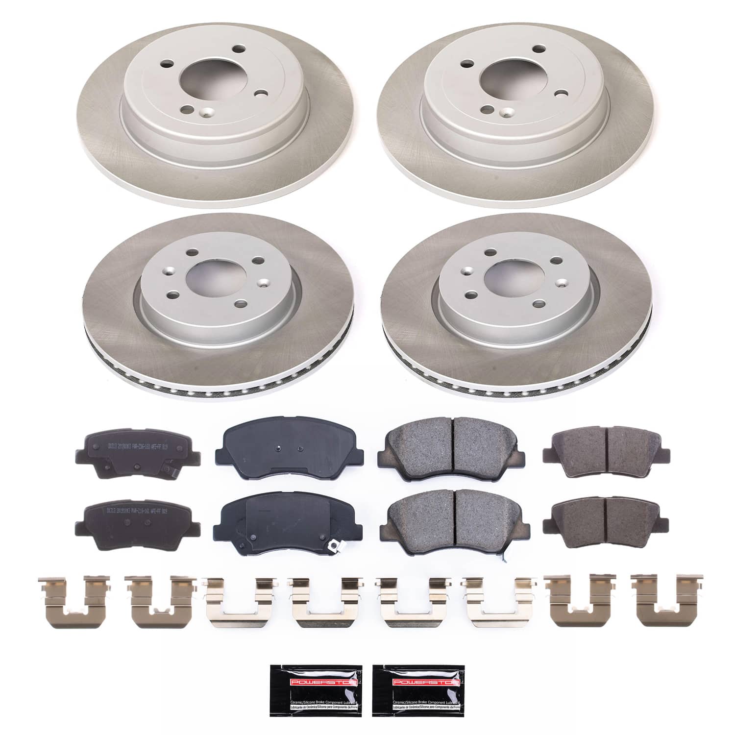 Power Stop SC6500 - Front And Rear Z17 Evolution Pad And Semi-Coated Rotor Kit vehicle fitment brake part