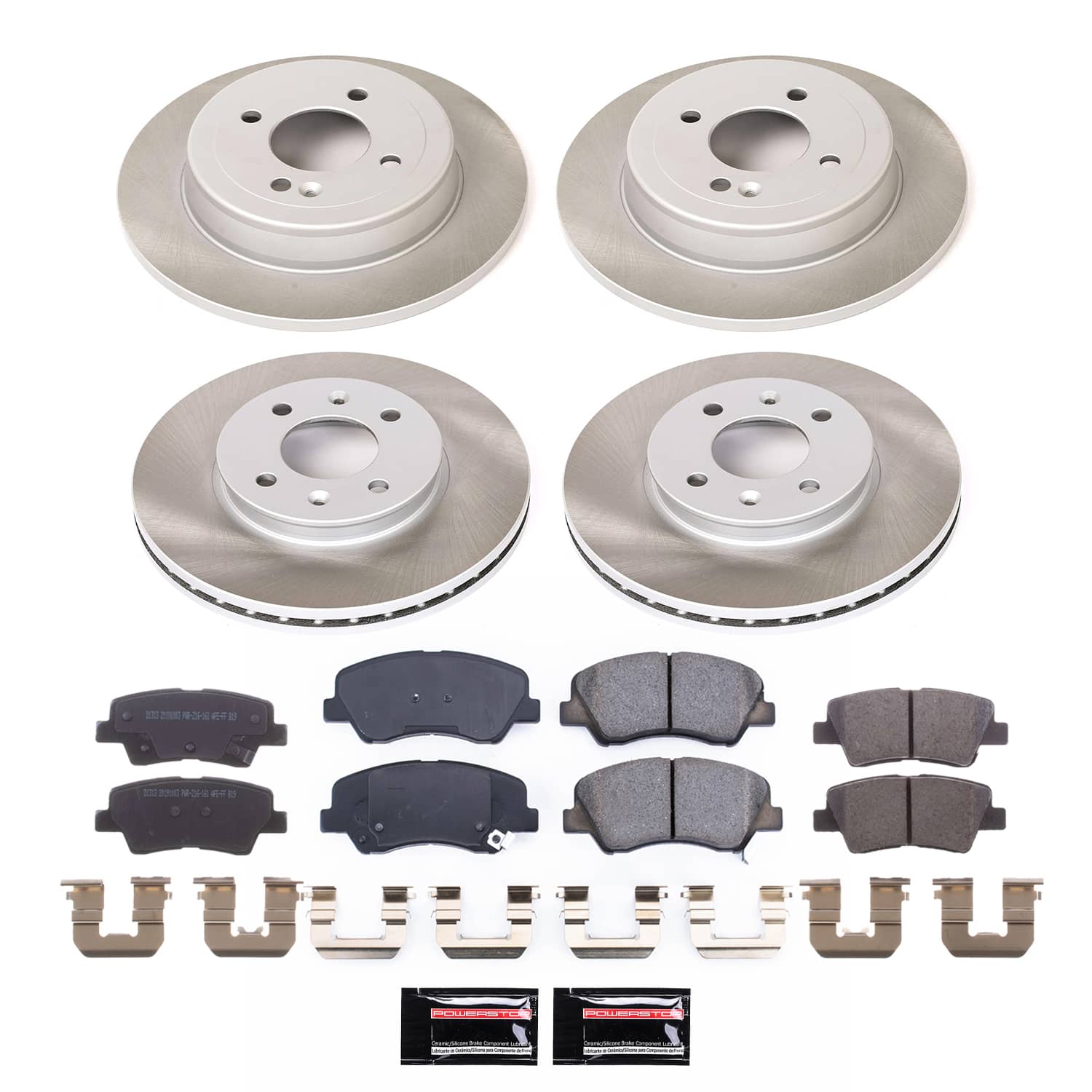 Power Stop SC6509 - Front And Rear Z17 Evolution Pad And Semi-Coated Rotor Kit vehicle fitment brake part
