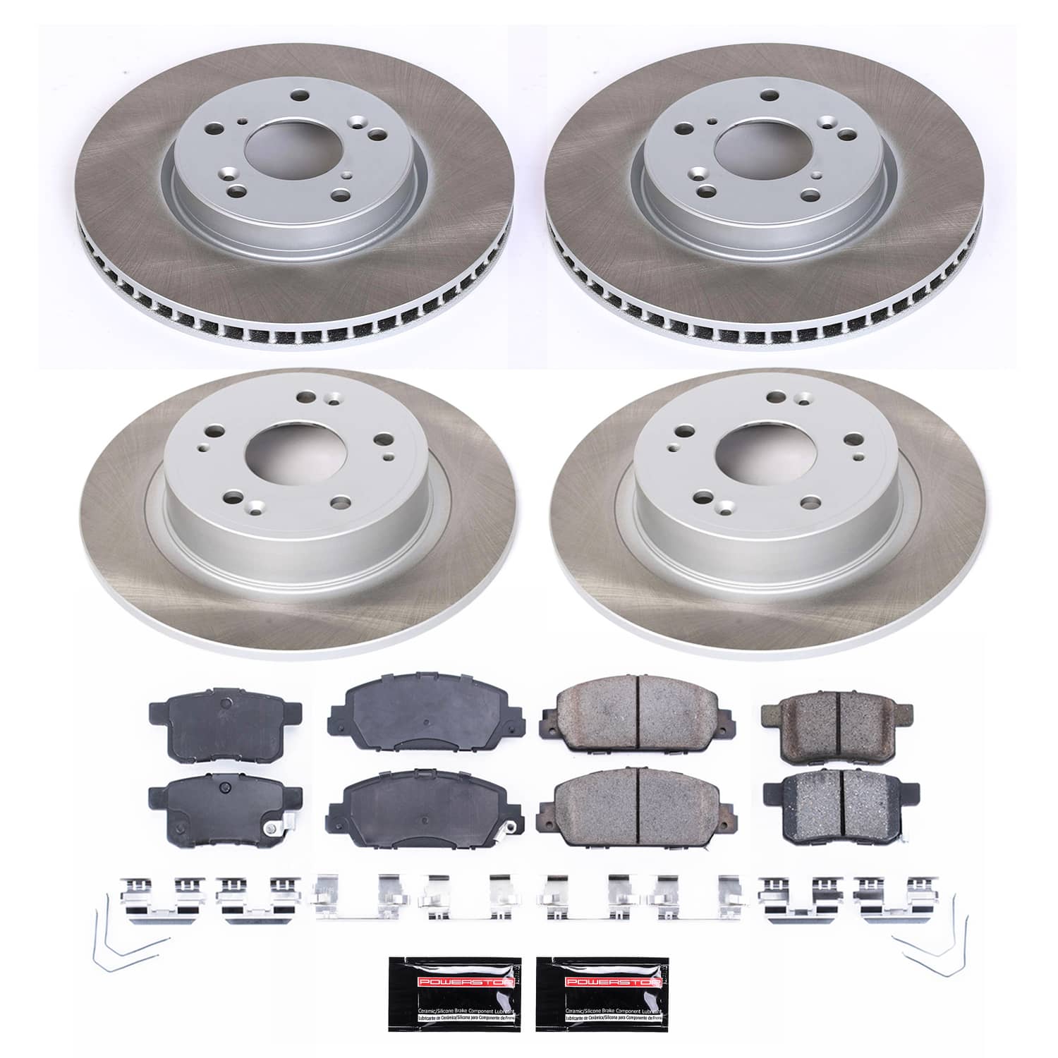 Power Stop SC6516 - Front And Rear Z17 Evolution Pad And Semi-Coated Rotor Kit vehicle fitment brake part