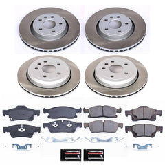 Power Stop SC6537 - Front And Rear Z17 Evolution Pad And Semi-Coated Rotor Kit vehicle fitment brake part