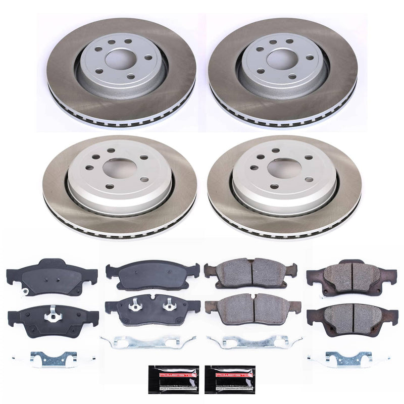 Power Stop SC6537 - Front And Rear Z17 Evolution Pad And Semi-Coated Rotor Kit vehicle fitment brake part