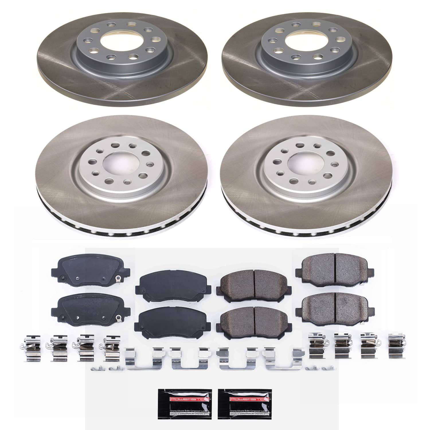 Power Stop SC6539 - Front And Rear Z17 Evolution Pad And Semi-Coated Rotor Kit vehicle fitment brake part