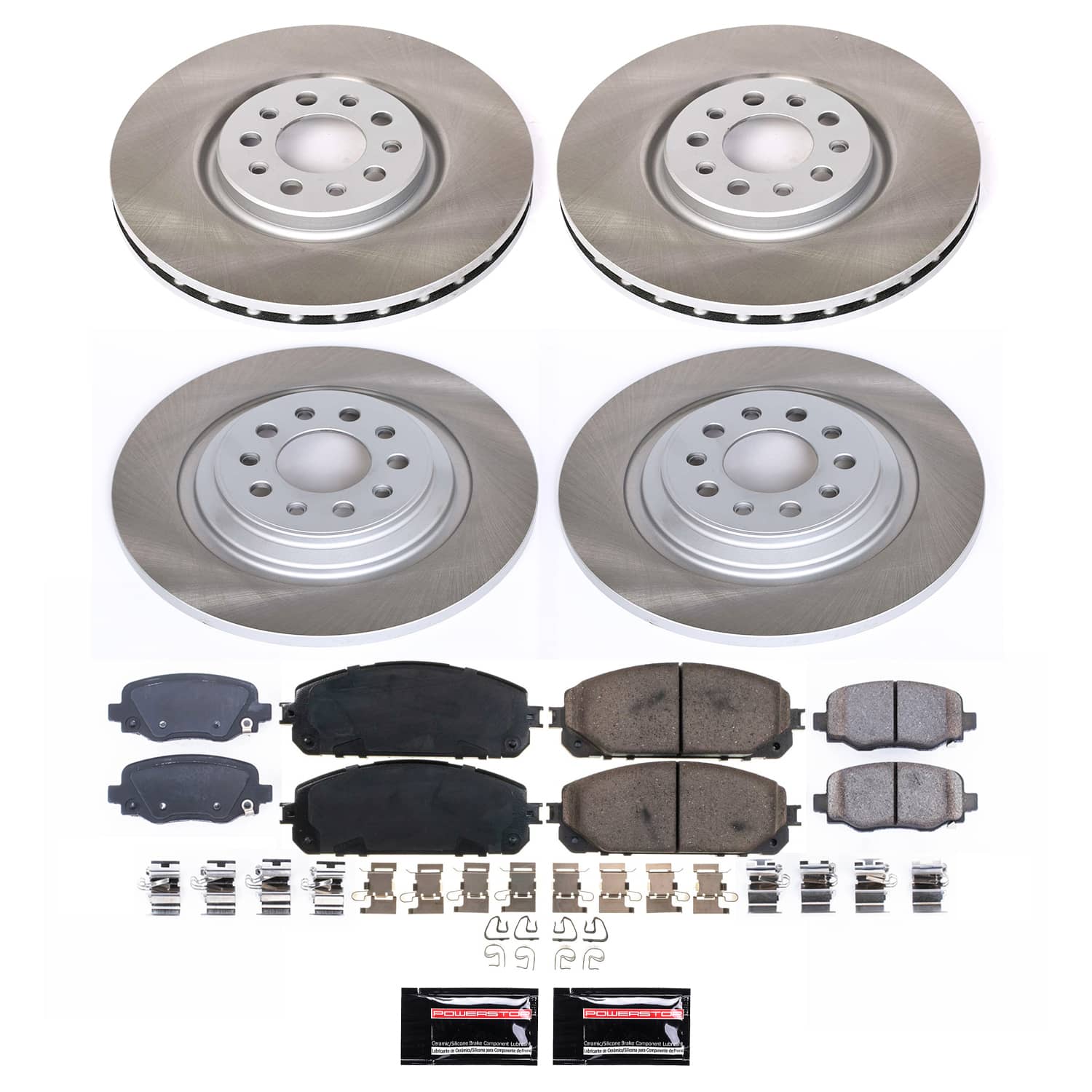 Power Stop SC6541 - Front And Rear Z17 Evolution Pad And Semi-Coated Rotor Kit vehicle fitment brake part