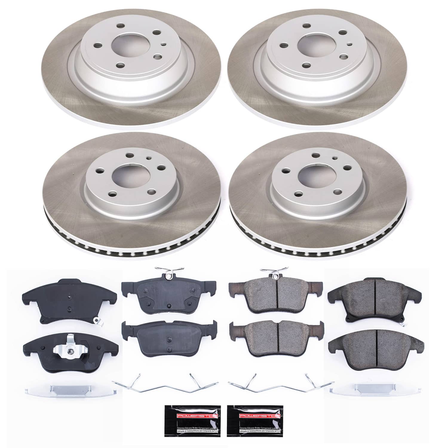 Power Stop SC6556 - Front And Rear Z17 Evolution Pad And Semi-Coated Rotor Kit vehicle fitment brake part