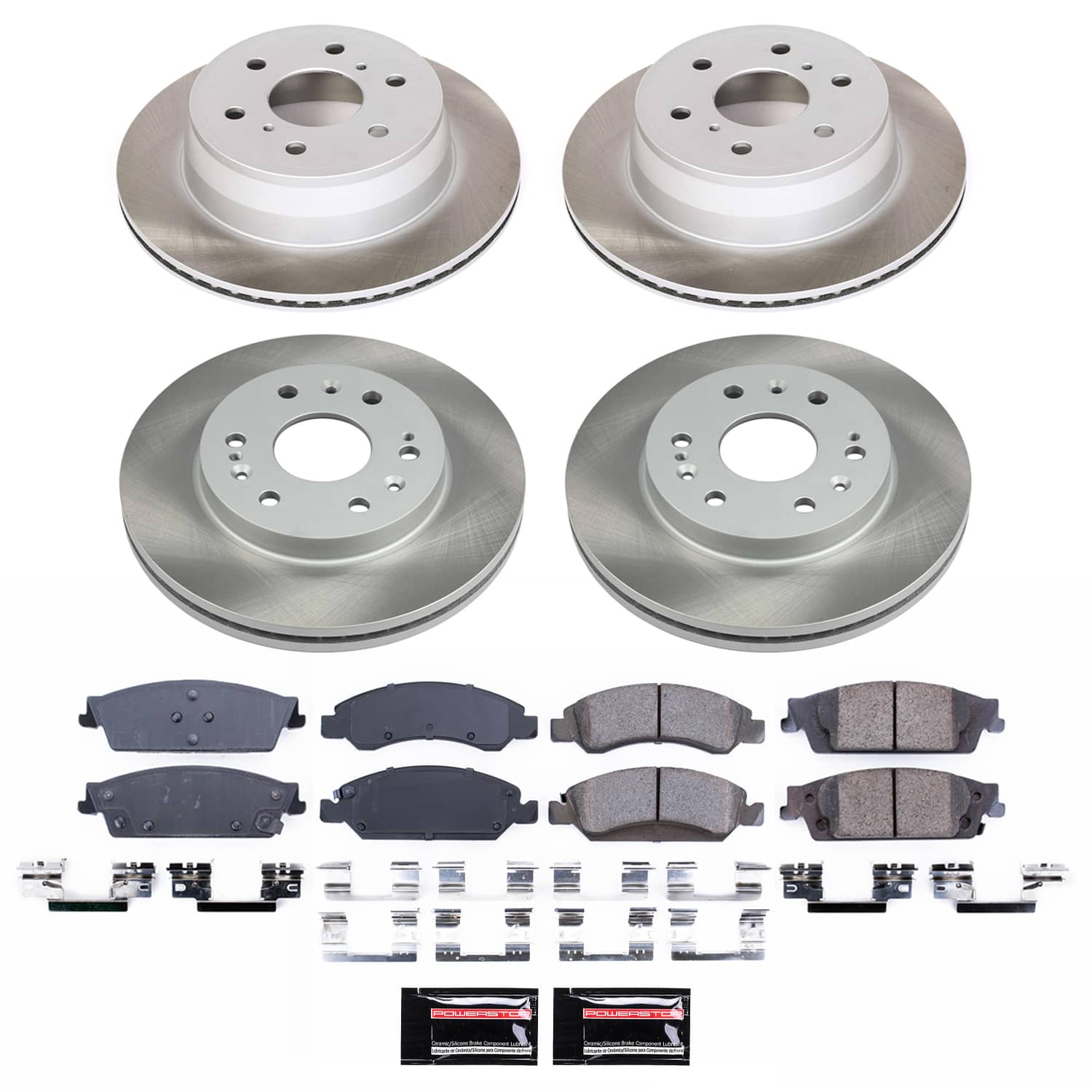 Power Stop SC6560 - Front And Rear Z17 Evolution Pad And Semi-Coated Rotor Kit vehicle fitment brake part