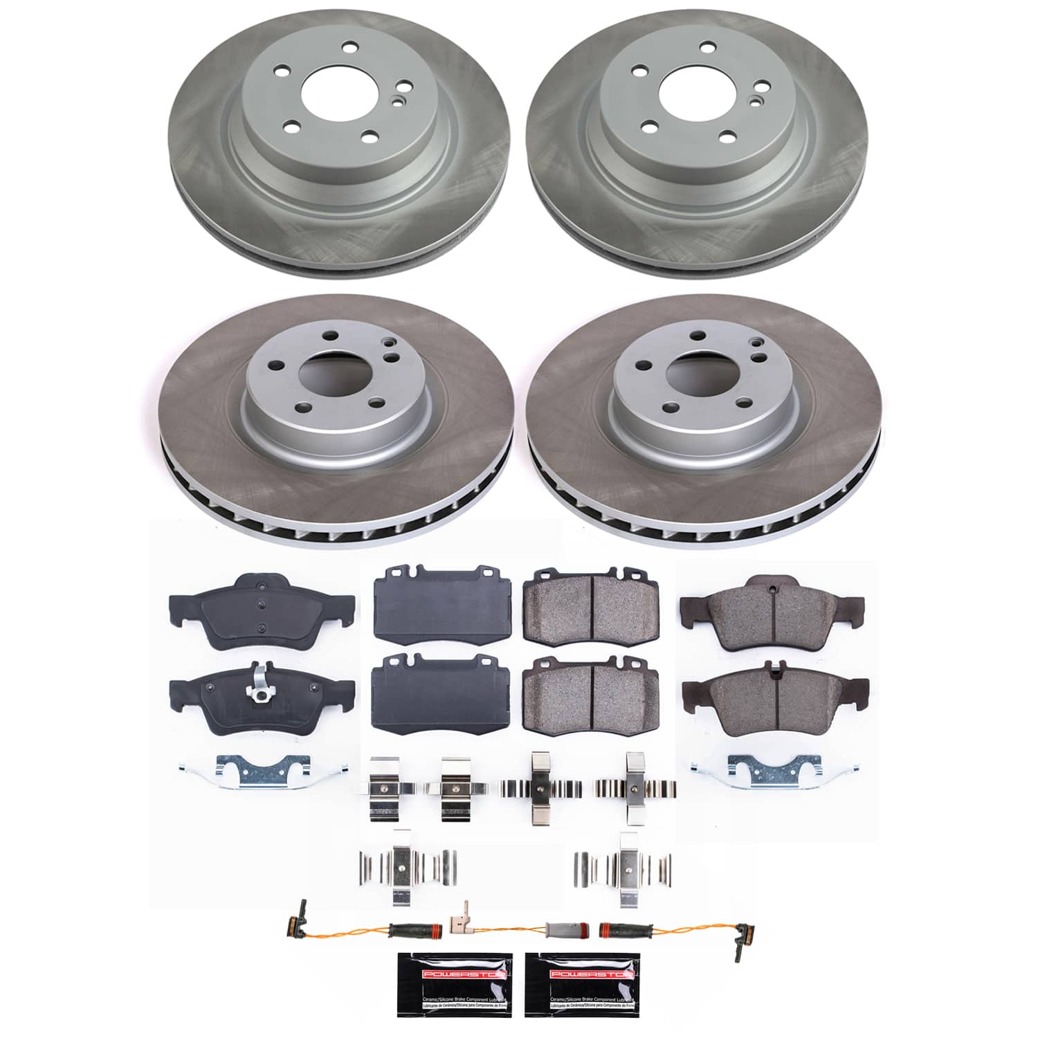 Power Stop SC6598 - Front And Rear Z17 Evolution Pad And Semi-Coated Rotor Kit vehicle fitment brake part