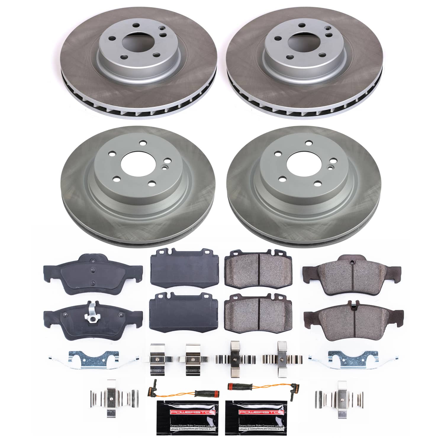 Power Stop SC6600 - Front And Rear Z17 Evolution Pad And Semi-Coated Rotor Kit vehicle fitment brake part