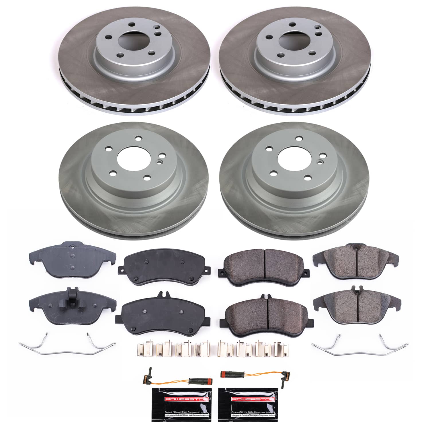 Power Stop SC6604 - Front And Rear Z17 Evolution Pad And Semi-Coated Rotor Kit vehicle fitment brake part