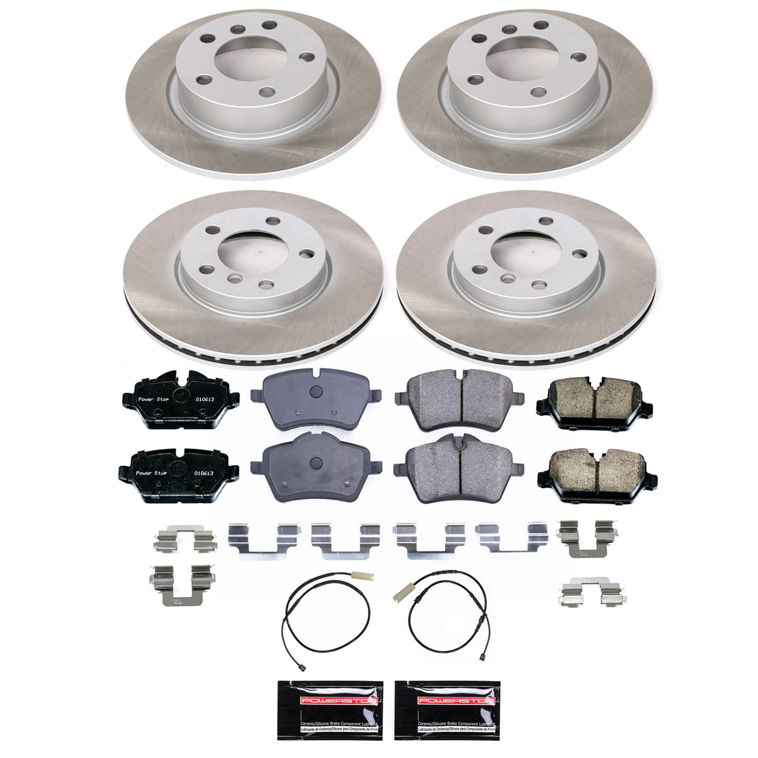 Power Stop SC6663 - Front And Rear Z17 Evolution Pad And Semi-Coated Rotor Kit vehicle fitment brake part
