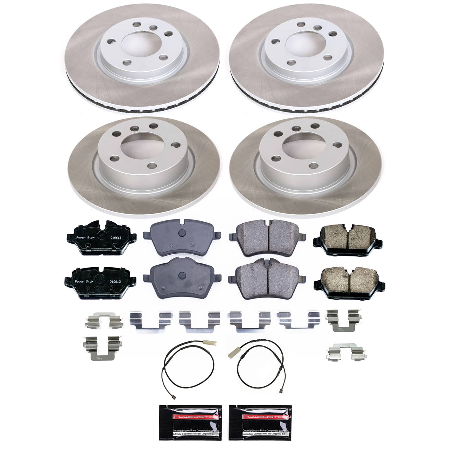 Power Stop SC6666 - Front And Rear Z17 Evolution Pad And Semi-Coated Rotor Kit vehicle fitment brake part