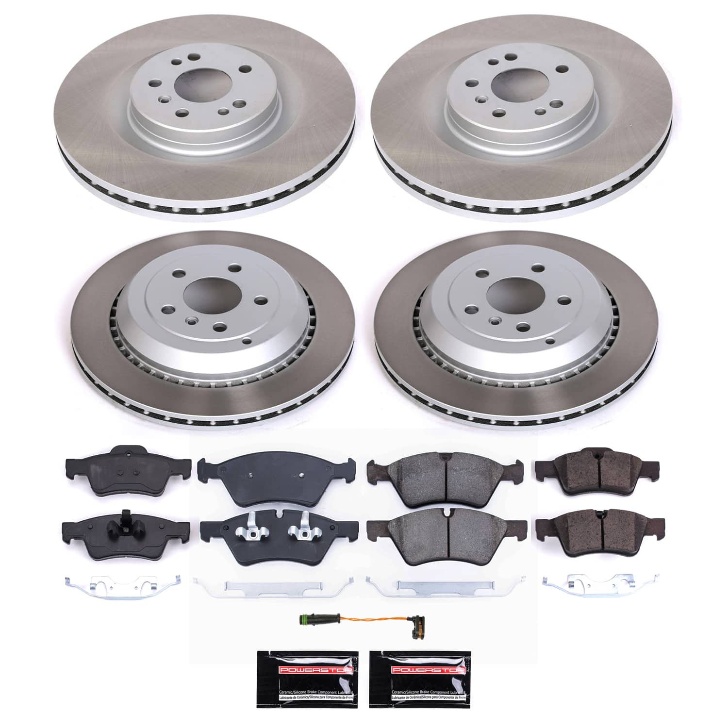 Power Stop SC6707 - Front And Rear Z17 Evolution Pad And Semi-Coated Rotor Kit vehicle fitment brake part