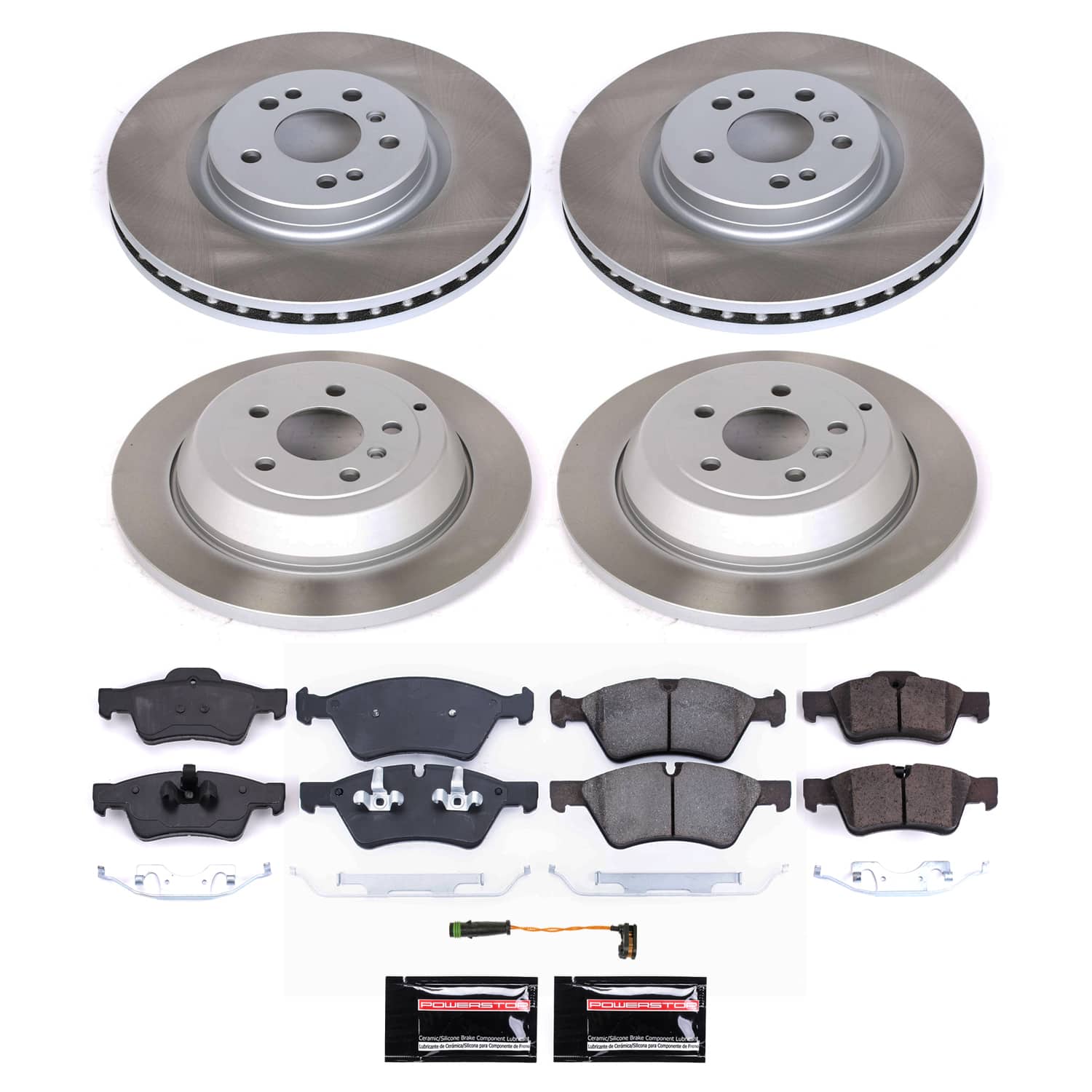 Power Stop SC6710 - Front And Rear Z17 Evolution Pad And Semi-Coated Rotor Kit vehicle fitment brake part