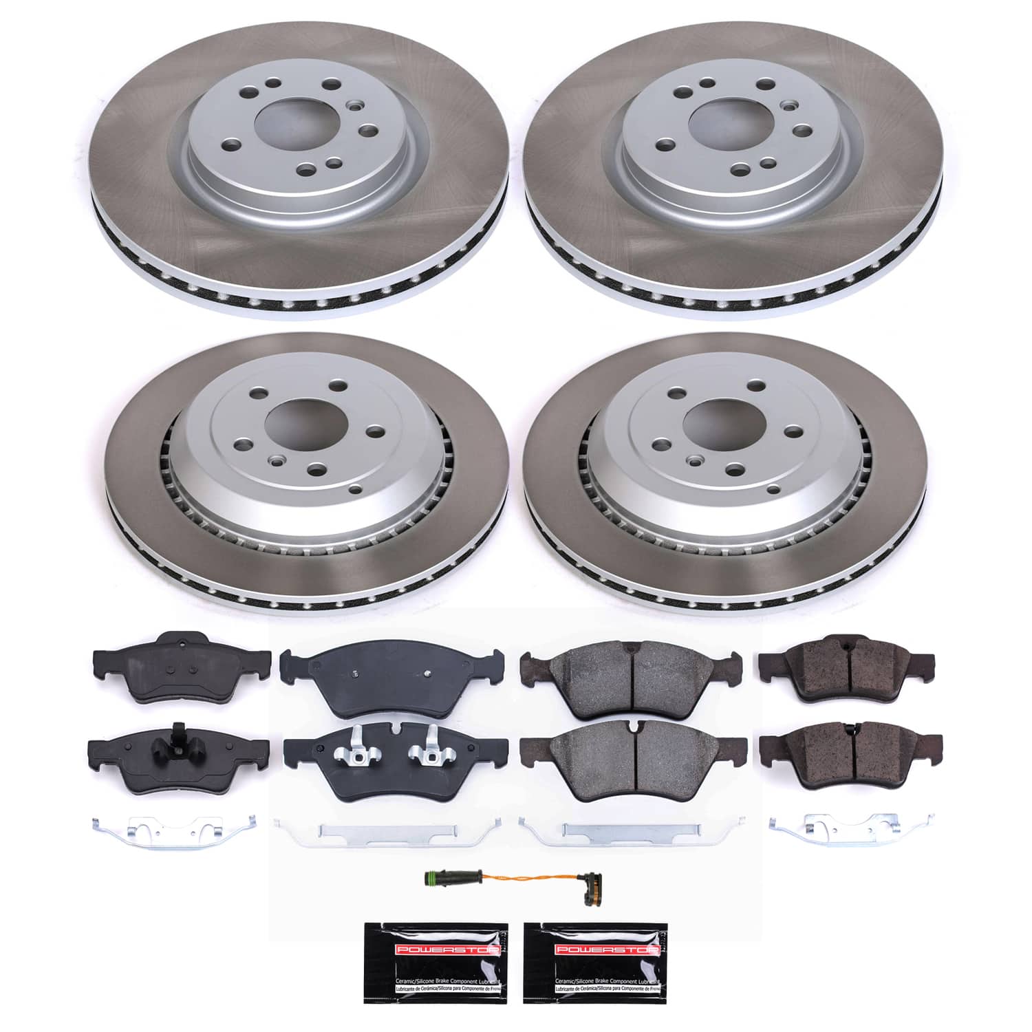Power Stop SC6711 - Front And Rear Z17 Evolution Pad And Semi-Coated Rotor Kit vehicle fitment brake part