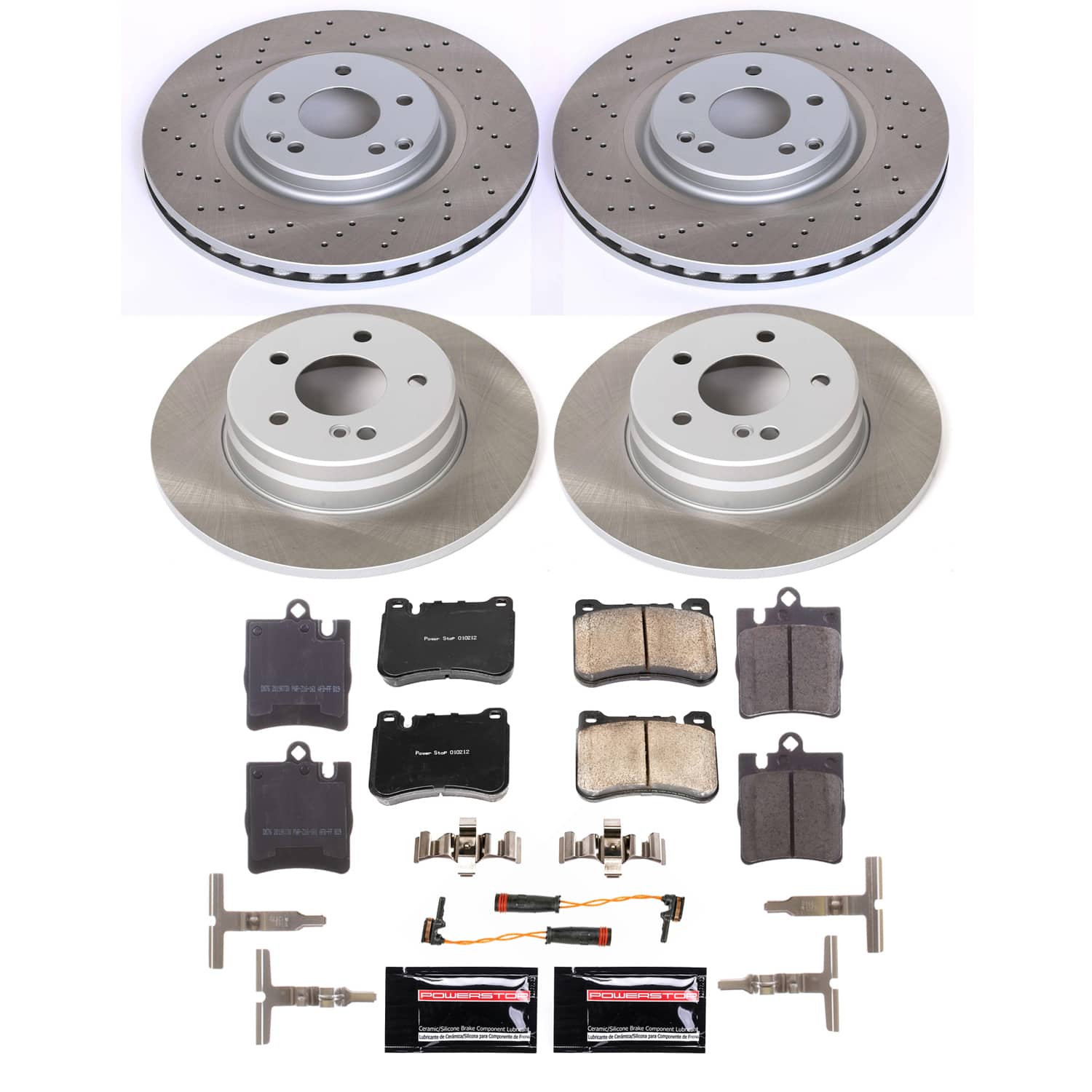 Power Stop SC6714 - Front And Rear Z17 Evolution Pad And Semi-Coated Rotor Kit vehicle fitment brake part