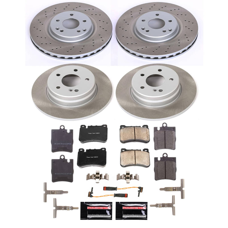 Power Stop SC6714 - Front And Rear Z17 Evolution Pad And Semi-Coated Rotor Kit vehicle fitment brake part
