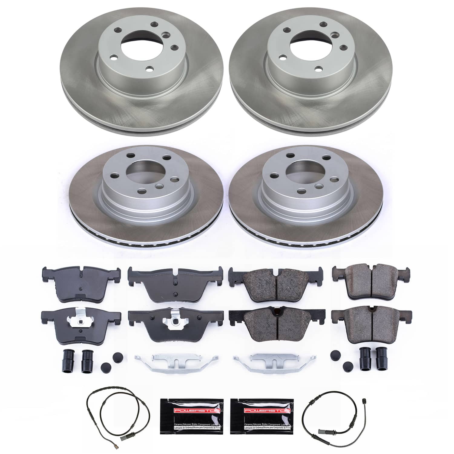 Power Stop SC6744 - Front And Rear Z17 Evolution Pad And Semi-Coated Rotor Kit vehicle fitment brake part