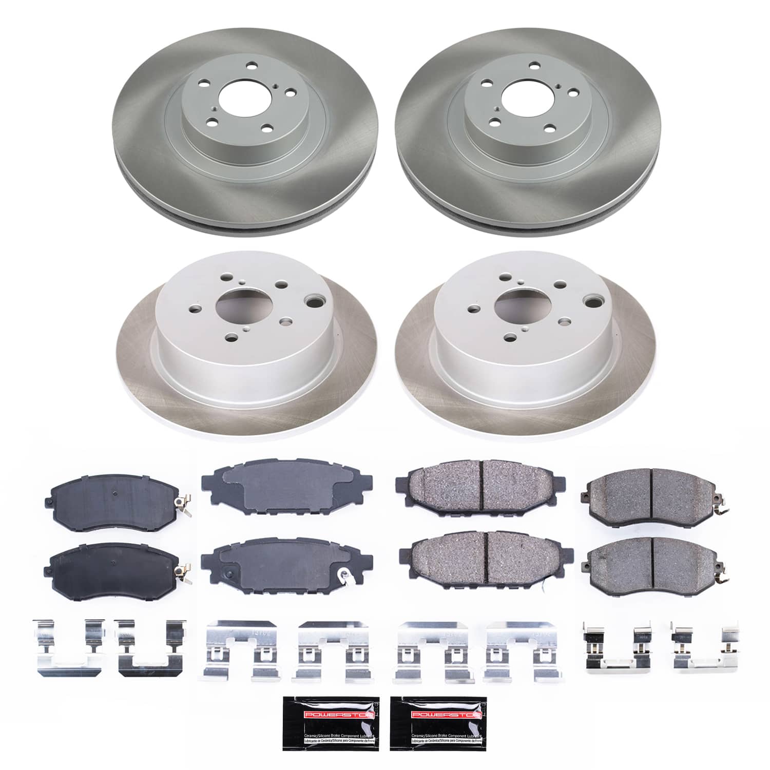 Power Stop SC6762 - Front And Rear Z17 Evolution Pad And Semi-Coated Rotor Kit vehicle fitment brake part