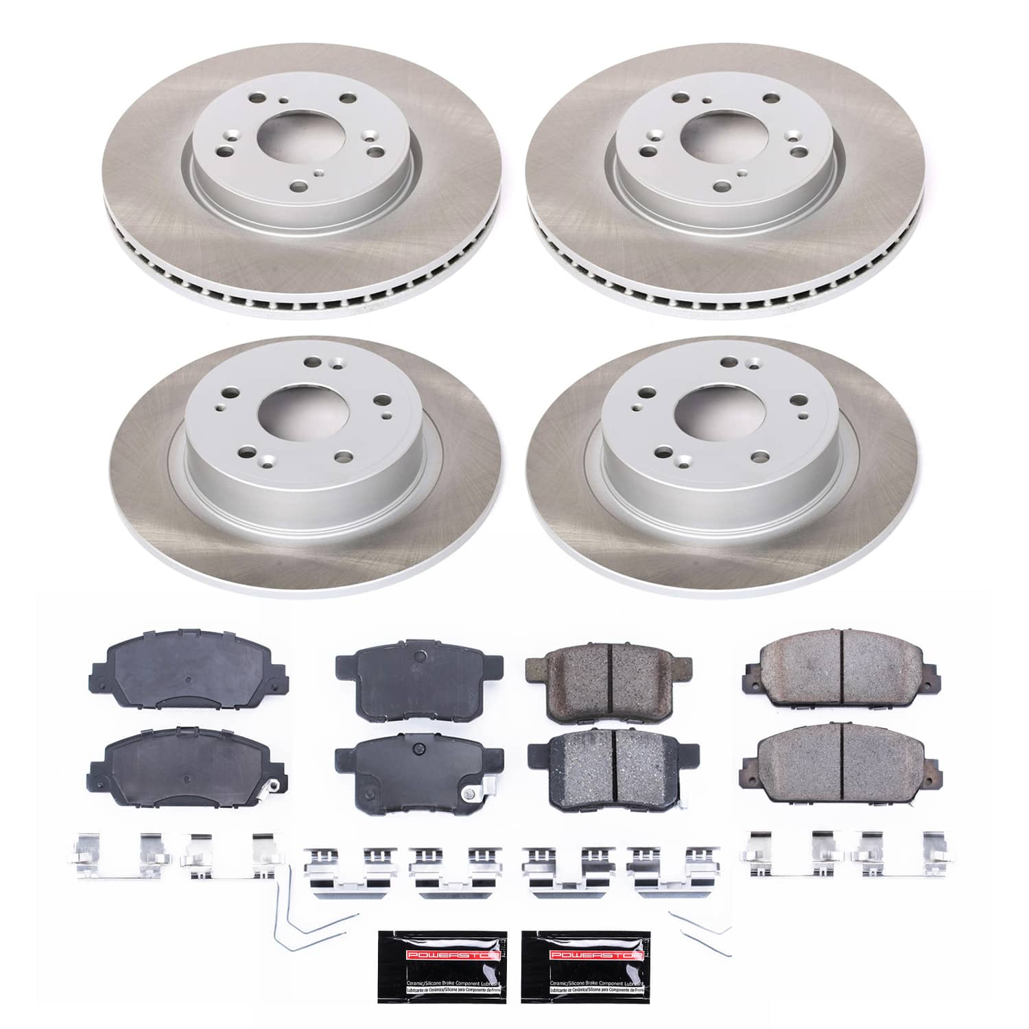 Power Stop SC6778 - Front And Rear Z17 Evolution Pad And Semi-Coated Rotor Kit vehicle fitment brake part