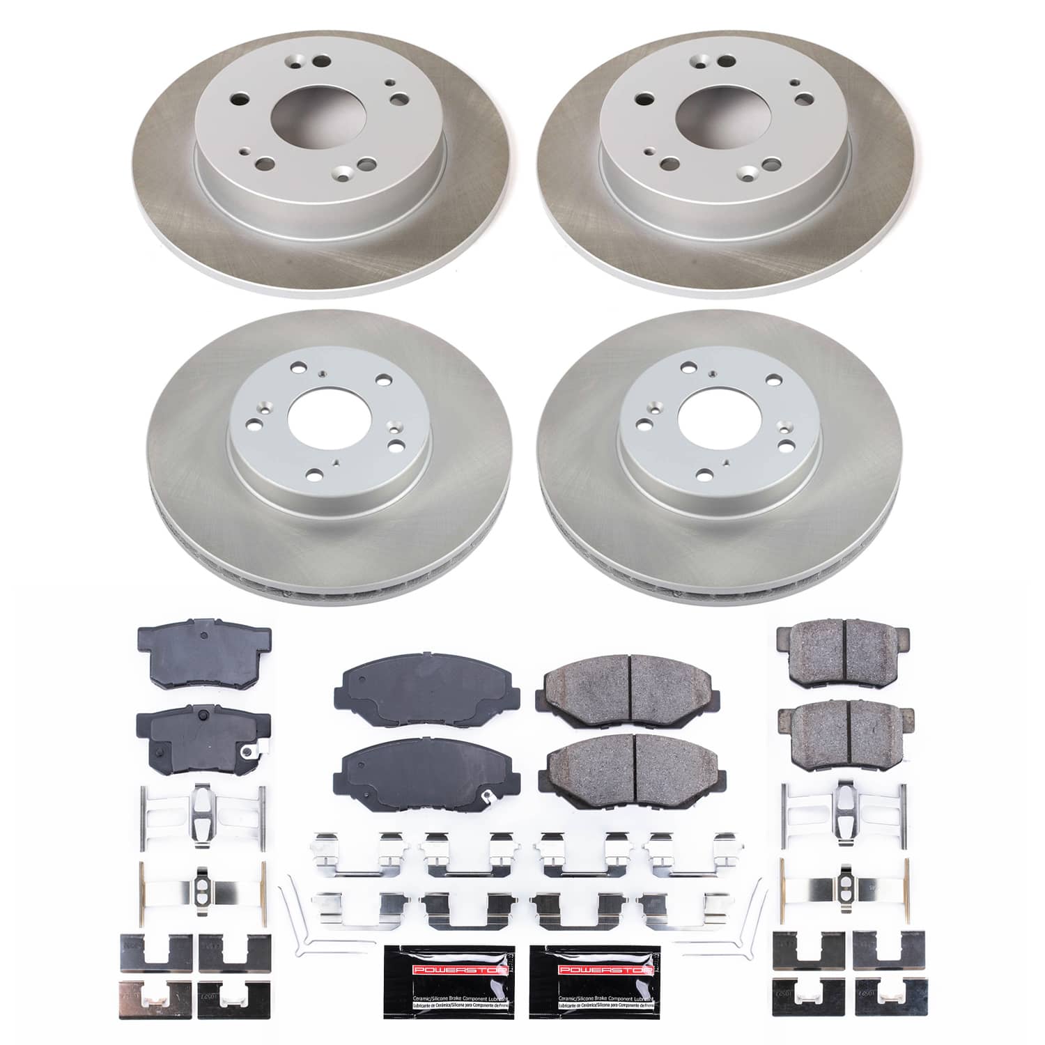 Power Stop SC6781 - Front And Rear Z17 Evolution Pad And Semi-Coated Rotor Kit vehicle fitment brake part