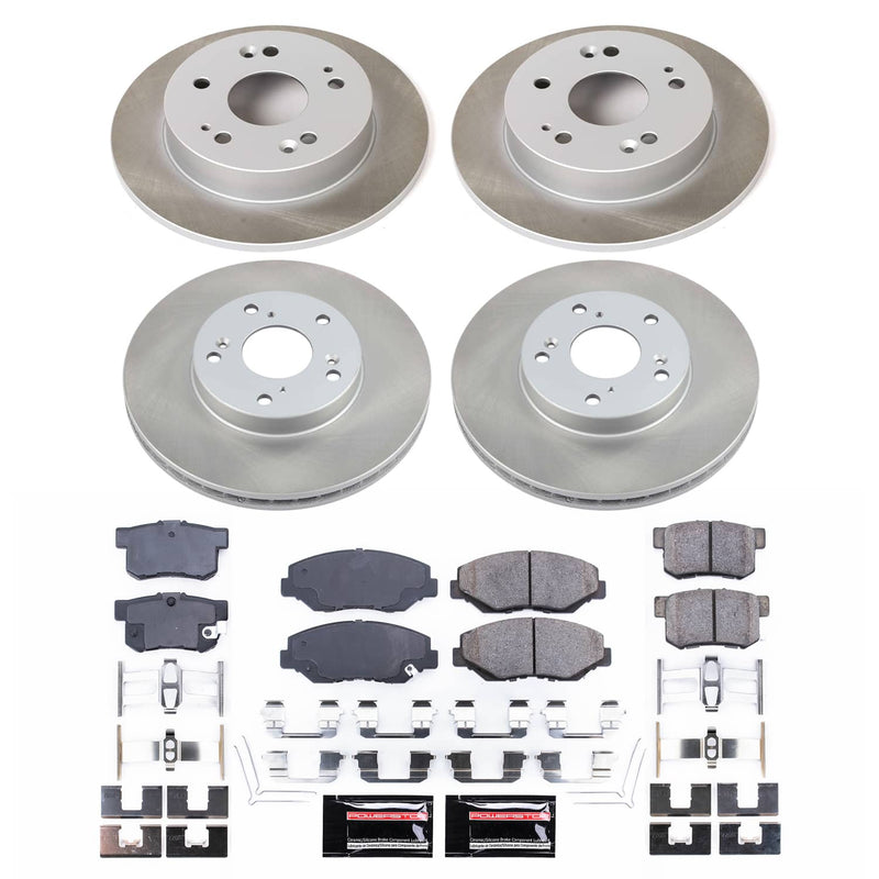 Power Stop SC6781 - Front And Rear Z17 Evolution Pad And Semi-Coated Rotor Kit vehicle fitment brake part