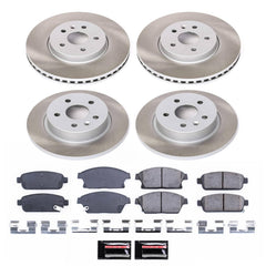 Power Stop SC6792 - Front And Rear Z17 Evolution Pad And Semi-Coated Rotor Kit vehicle fitment brake part